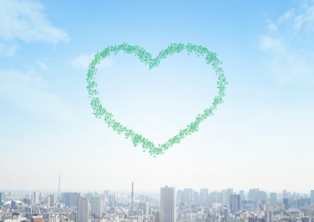 青空にハート